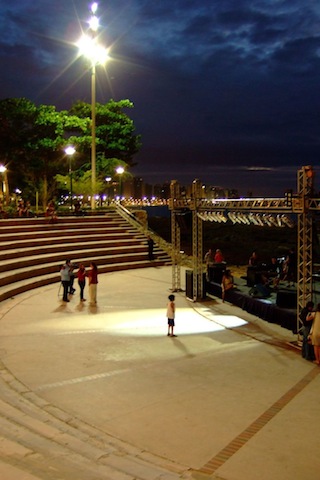 stage besides the sea in Fortaleza
